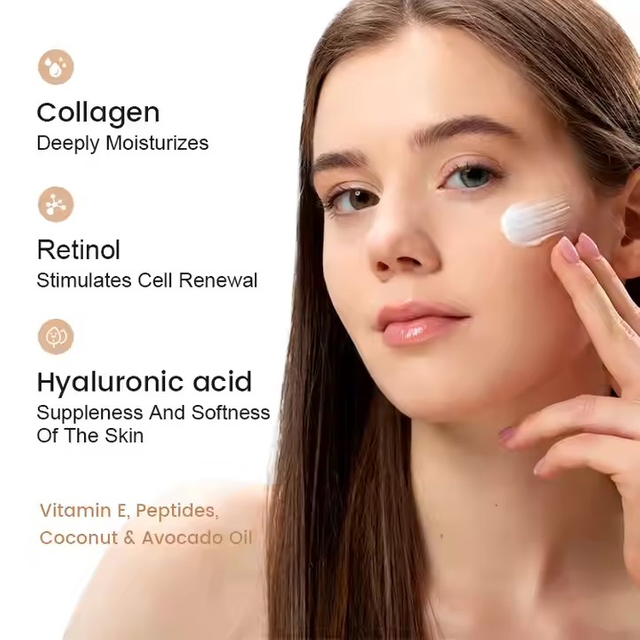 Conception avancée de la crème de collagène jour et nuit