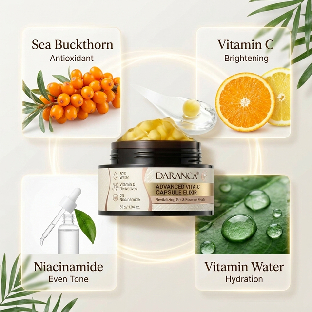 Crema facial en c&aacute;psulas de vitamina C y niacinamida