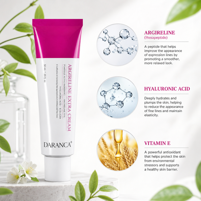 Argireline 10% niatsinamid 2% adenozinli qo'shimcha yuz kremi 50ml